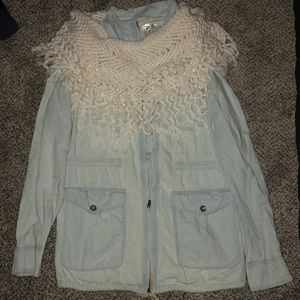 Light blue wash denim jacket